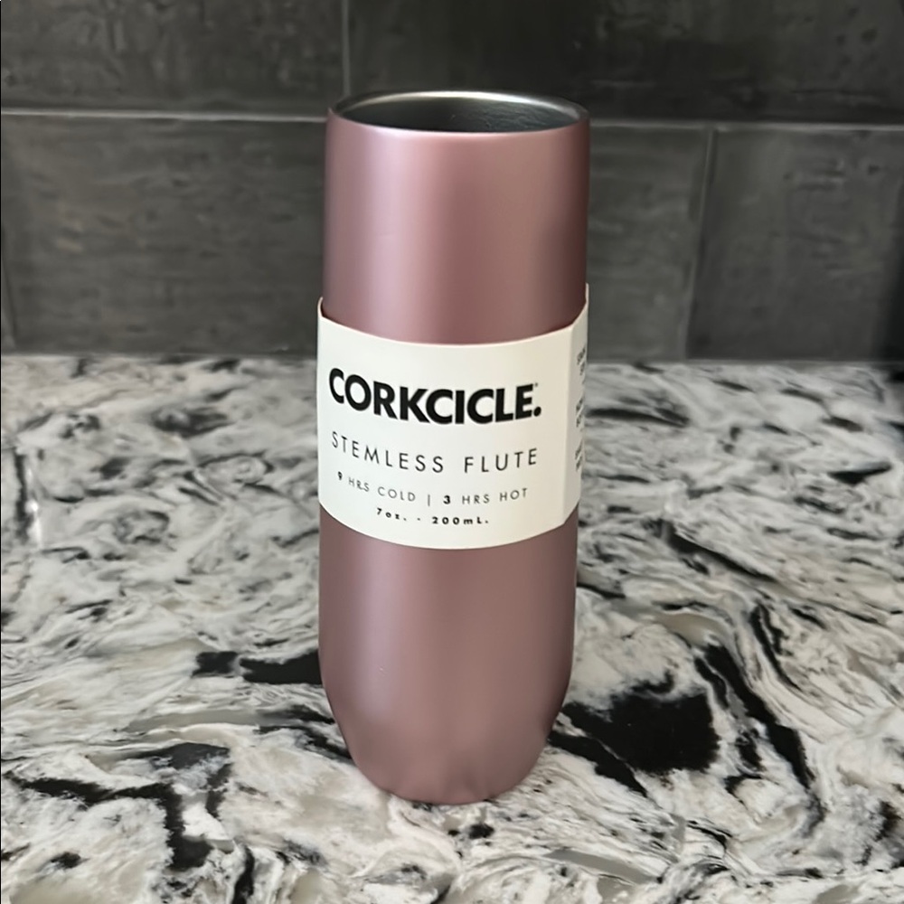Corkcicle Pink Accent Tumbler